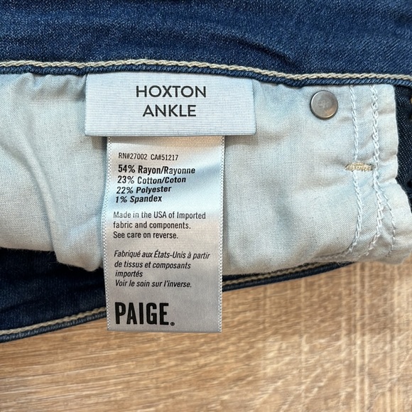 Paige jeans darker denim hoxton ankle stretchy skinny jeans 26 - Picture 15 of 15